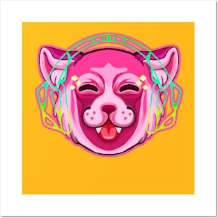 Neon panda Posters and Art